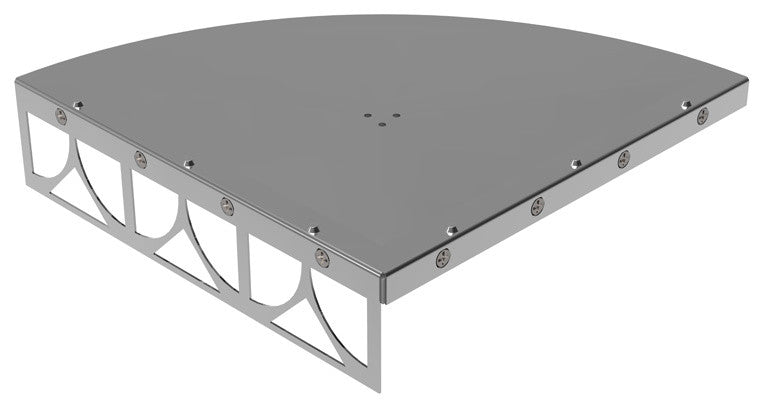 TileWare Victoria Series Structural Surfaces Claddy T-Shelf, Polished Chrome