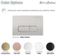 Wall Mount Dual Flush Actuator Plate with Rectangle Push Buttons in Brass