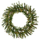 60" Pre-Lit Mixed Country Pine Commercial Christmas Wreath, Clear Dura Lights