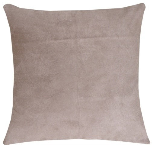 Pillow Decor - 18 x 18 Royal Suede Silver Gray Throw Pillow