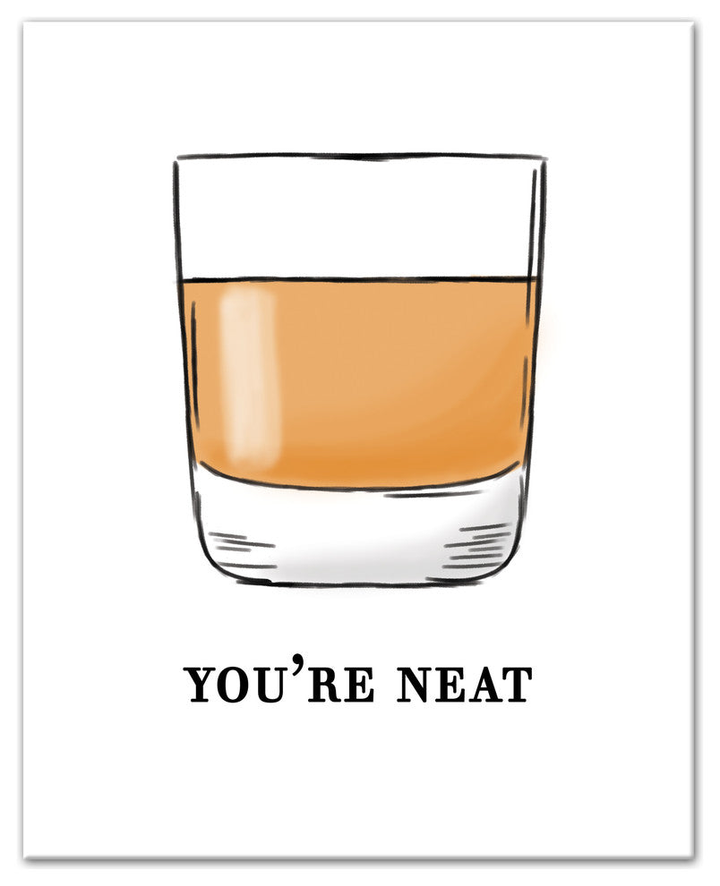 You're Neat Bourbon Canvas Wall Art, 16"x20"