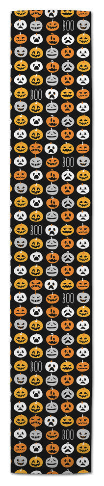 Boo Pumpkin Pattern Table Runner