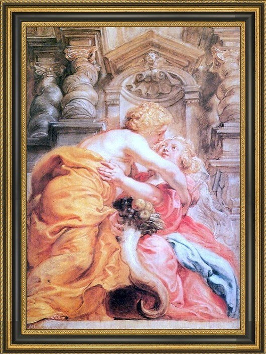 Peter Paul Rubens Peace and Abundance Framed Premium Canvas Print, 18"x27"