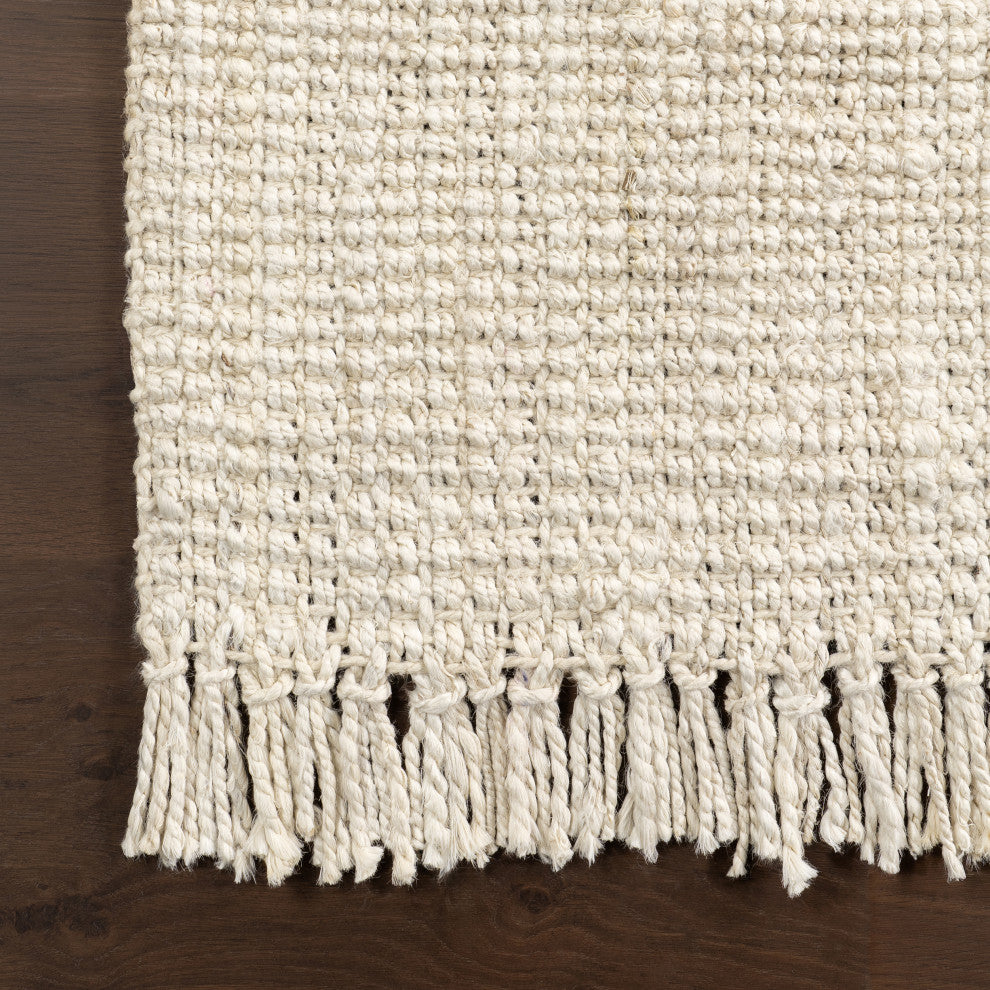 Nuloom Hand Woven Maui Chunky Loop Rug, Off White 2'6"x10'runner