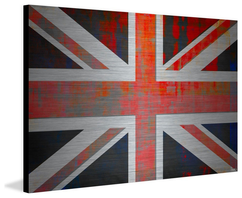"Union Jack" Print on Brushed Aluminum, 36"x24"