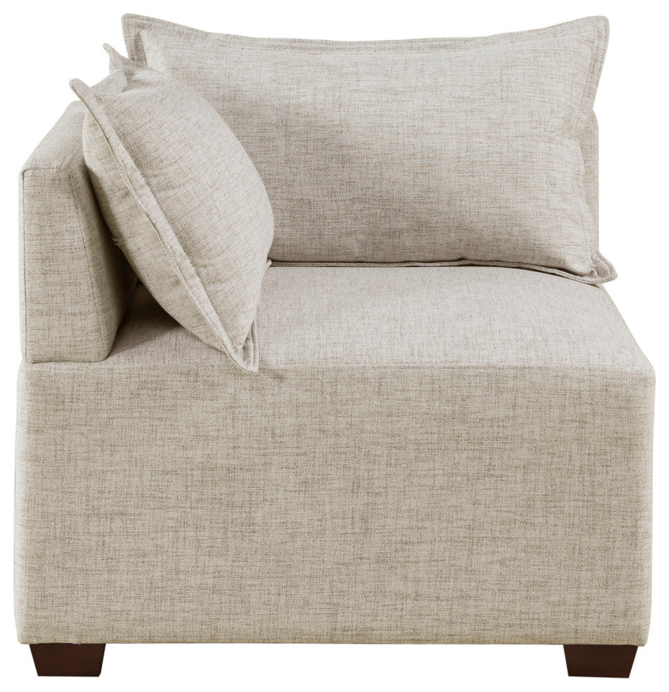 INK+IVY Molly 3-Piece Modular L-Shape Sofa, Linen