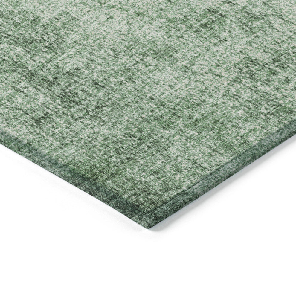 Machine Washable Indoor/Outdoor Chantille ACN1903 Green 2'3" x 7'6" Runner Rug