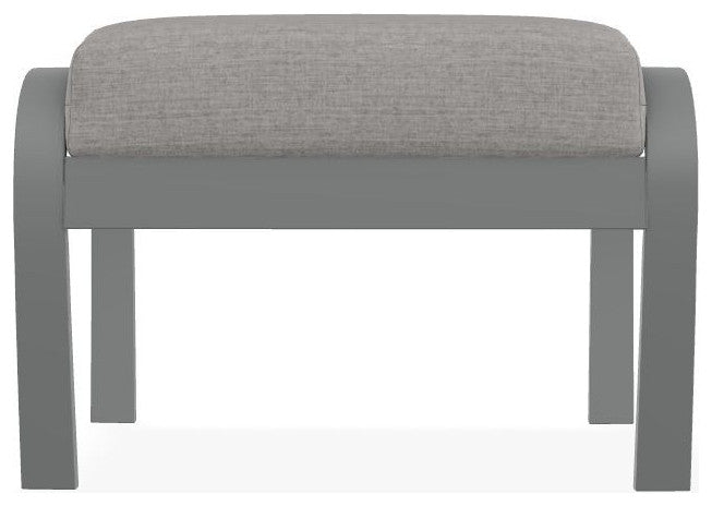 Belle Isle Cushion Outdoor Ottoman, Rain Graystone/Graphite