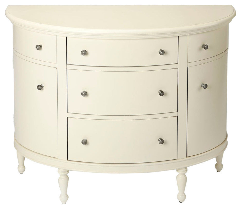 Butler Bedford Demilune Console Chest, White