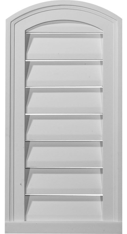 18"W x 30"H Eyebrow Gable Vent Louver, Functional