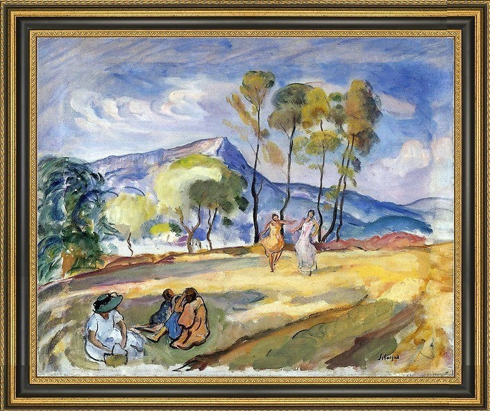 Henri Lebasque Summer in Pradet Framed Premium Canvas Print, 20"x25"
