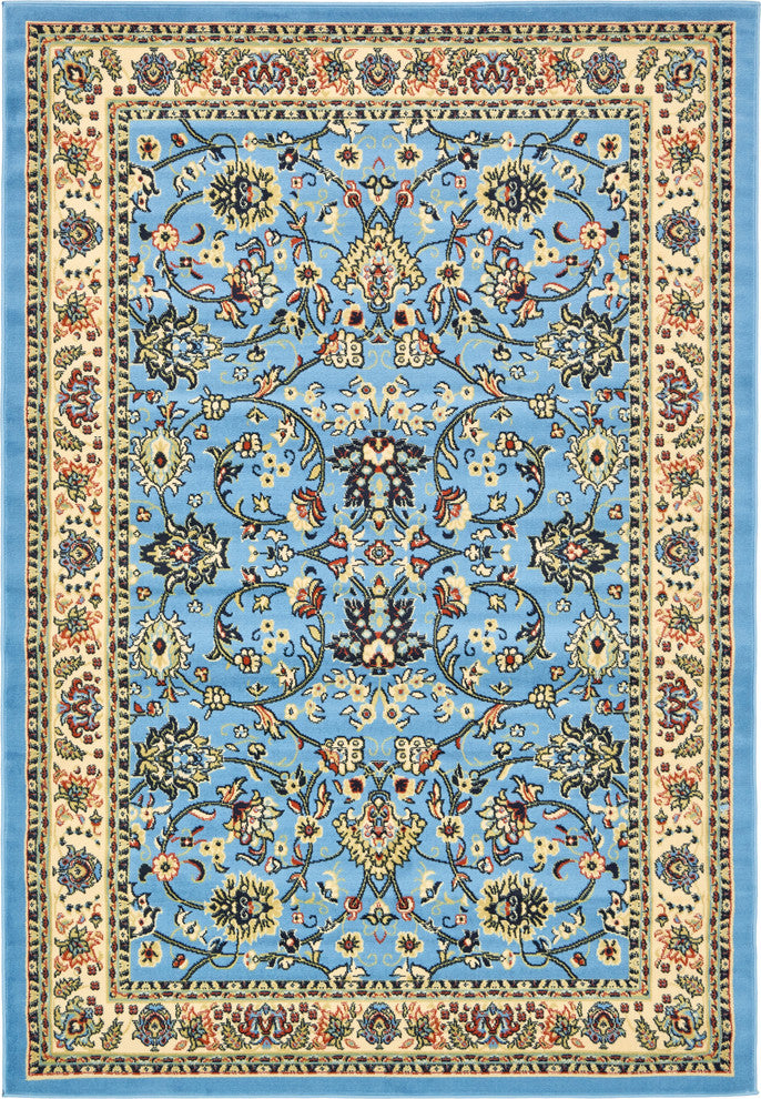 Unique Loom Light Blue Washington Sialk Hill 4' 0 x 6' 0 Area Rug