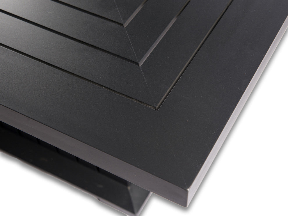 EvFires 43" Aluminum Fire Pit Table, Black Fire Pit Only
