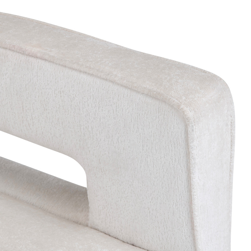 Chic White Upholstered Accent Chair