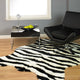 Faux Zebra Skin Rug, Bold Stripe, 40"x55"