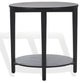 Safavieh Couture Leonardi Oval Wood Accent Table, Black
