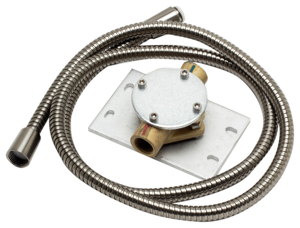 ALFI brand AB2843-BN Brushed Nickel Single Hole Floor Mounted Tub Filler