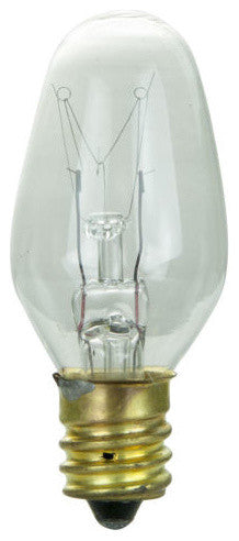 Sunlite 4 Watt C7 Night Light, Candelabra Base, Clear, 4 Pack