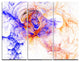 "Wings of Angels Blue" Digital Metal Wall Art, 3 Panels, 36"x28"