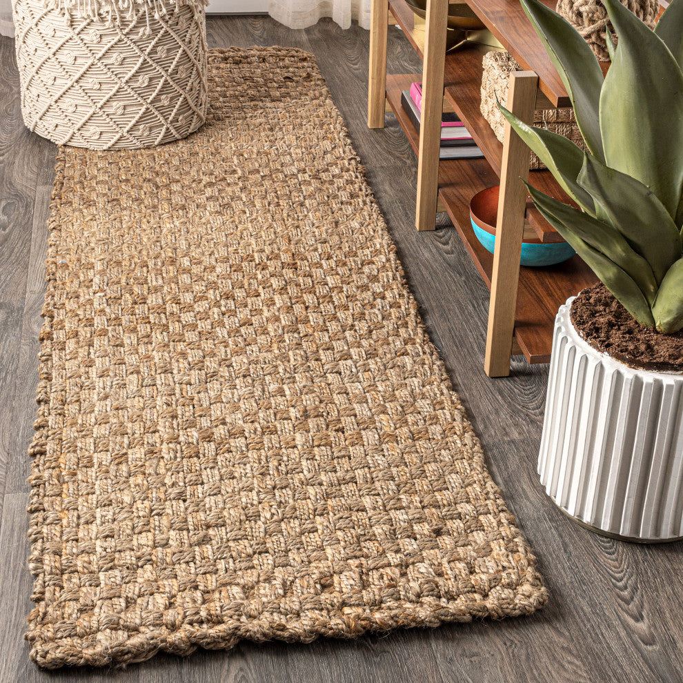 Estera Hand Woven Boucle Area Rug, 2 X 8