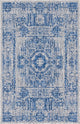 Unique Loom Aqua Blue Timeworn Outdoor Area Rug, Blue, Gray, 6' X 9'