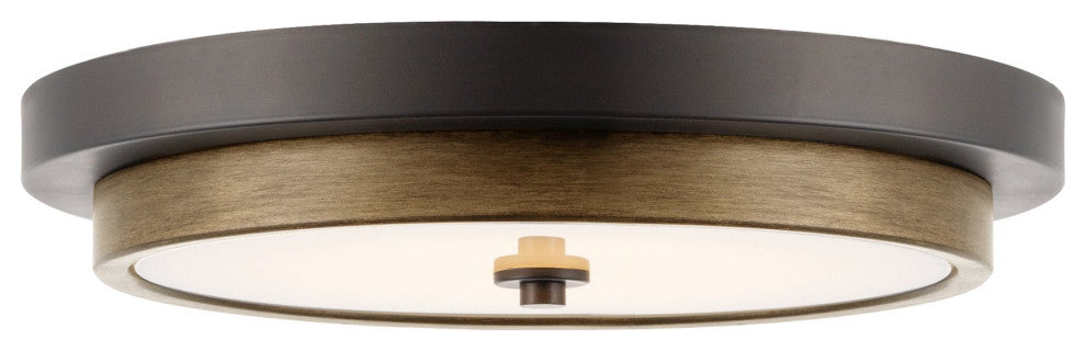 Kira Home Hermosa 14" Ceiling Light, Integrated 24W LED, Round Glass Diffuser