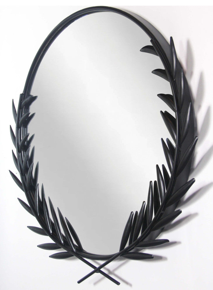 Emperor Black Decorative 21 in Wall Mirror