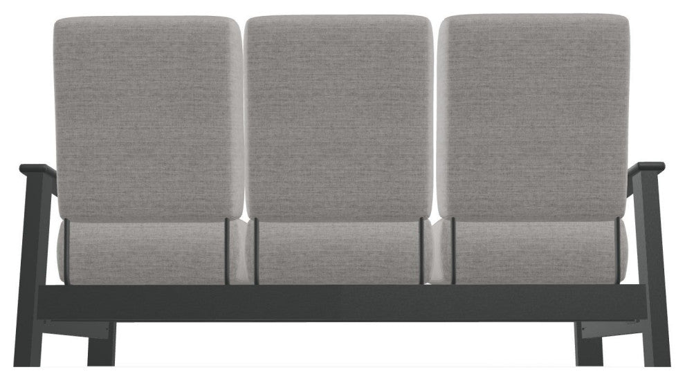 Leeward Deep Seat 3-Seat Outdoor Sofa, Graystone/Graphite