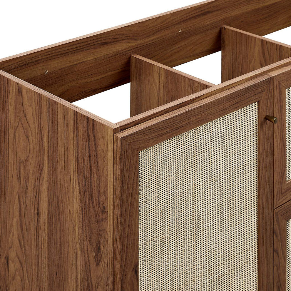 48" Single or Double Sink Compatible Bathroom Vanity Cabinet - Walnut