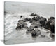 "Black and White Rocky Coastline" Wall Art, 20"x12"