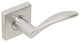 Crest Lever, Half Passage, Left Hand, Satin Stainless Steel, 2-3/4" Backset
