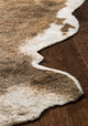 Southwestern Faux Cowhide Grand Canyon Area Rug, Camel/Beige, 3'10"x5'