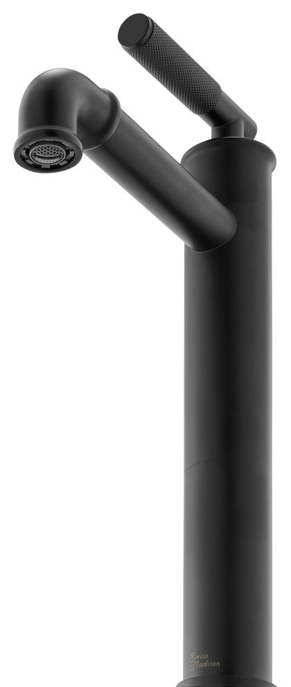 Avallon Single Hole Sleek, High Arc Bathroom Faucet, Matte Black