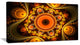 Golden Fractal Pattern with Circles, Abstract Canvas Art Print, 40x20