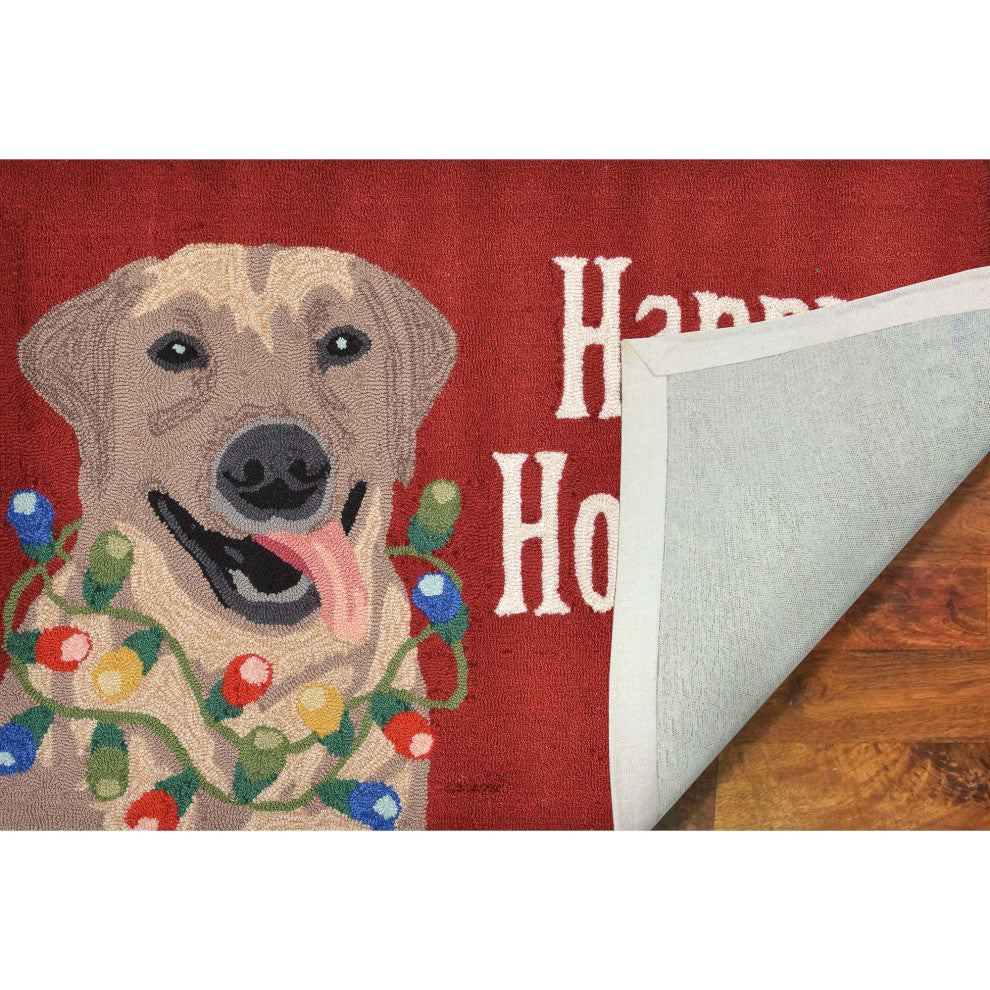 Frontporch Happy Holidays Indoor/Outdoor Rug Red 2'6x4'