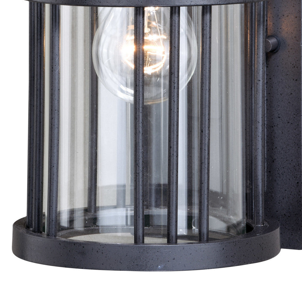 Wrightwood Motion Sensor Dusk to Dawn Outdoor Wall Light Vintage Black