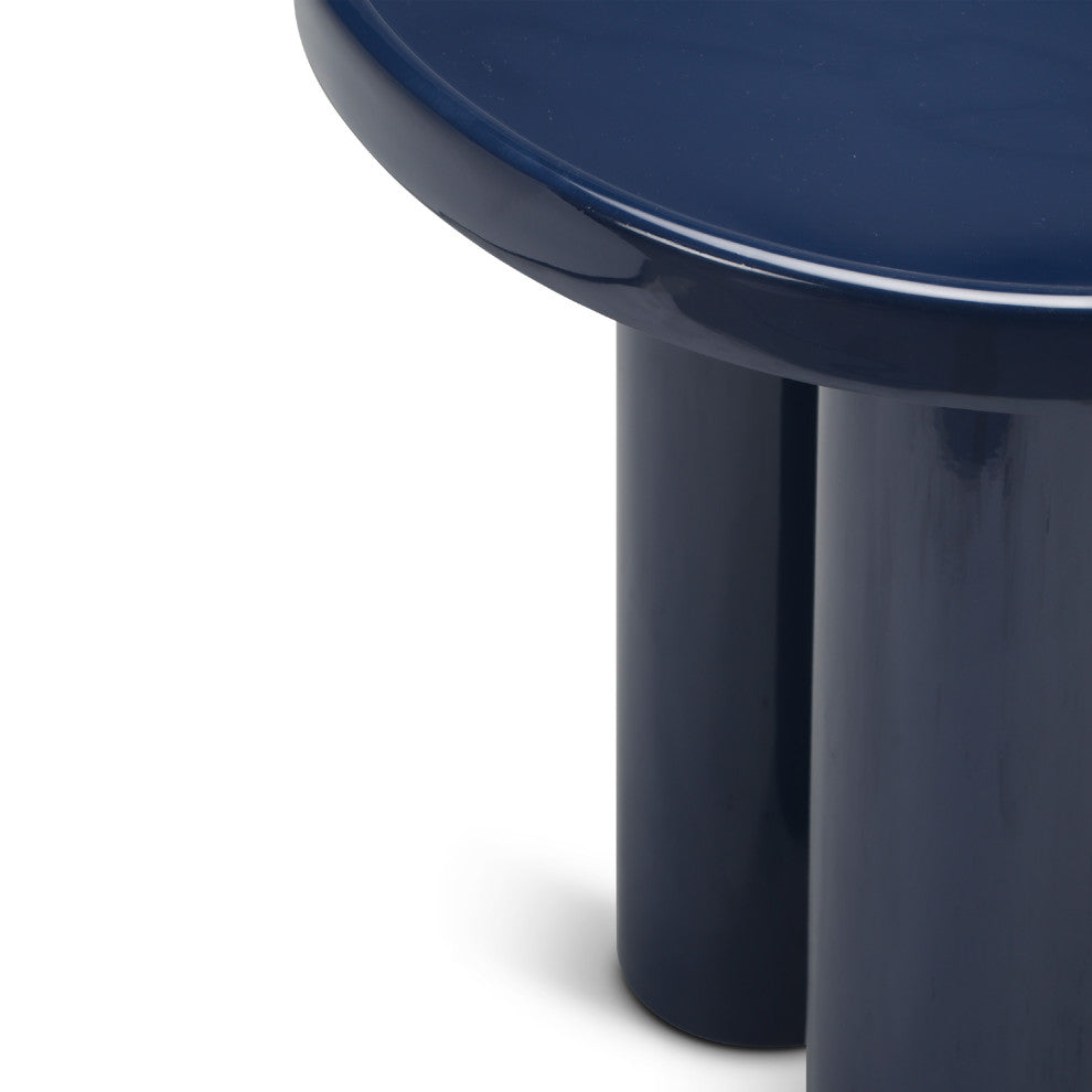 Eclat Sofia Enamel End Table Navy