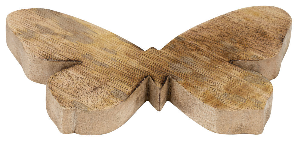 Wood, 9" Butterfly Deco, Brown