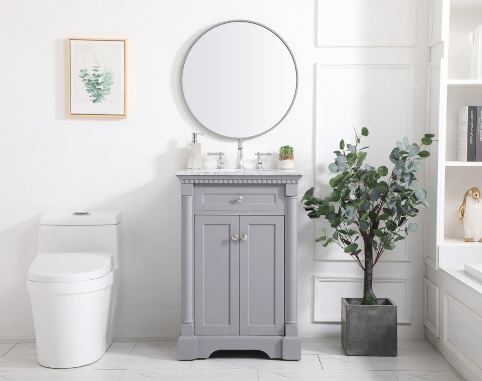 Home Living 24" Single Bathroom Vanity, Gray