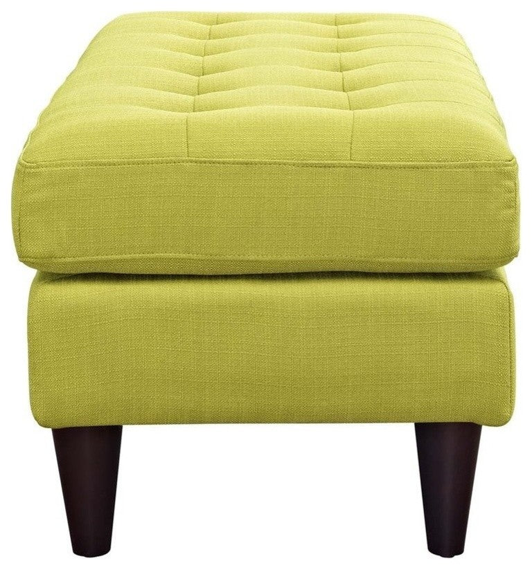 Modern Wheatgrass Empress Upholstered Fabric Bench