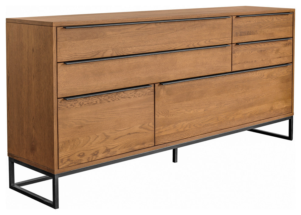 Nevada Rustic 2-Piece set With Dining Table and Sideboard, Balsamico