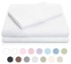 Brushed Microfiber Sheet 4 Piece Set by Malouf Fine Linens, White, Twin