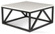 Kaya 2-Toned Wood Square Coffee Table, White and Black