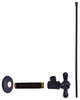 Toilet Kit - 1/2" Ips X 3/8" Od X 20" Flat Head In Polished Brass, Powder Coated Flat Black