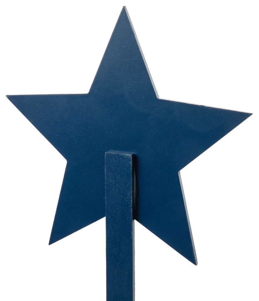 Wooden Patriotic Star Yard Stake, Set of 3