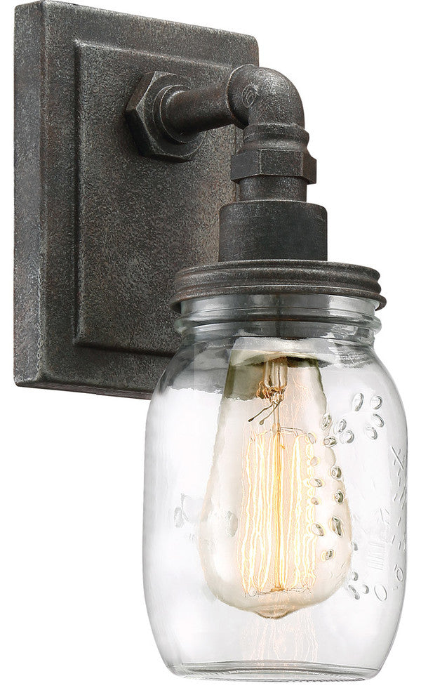 Quoizel SQR8701RK One Light Bath Fixture Squire Rustic Black