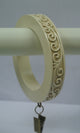 2 1/2" Scroll Designer Curtain Rings, Ivory, Set of 4