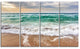 "Crystal Clear Blue Foaming Waves" Seashore Canvas Wall Art, 4 Panels, 48"x28"