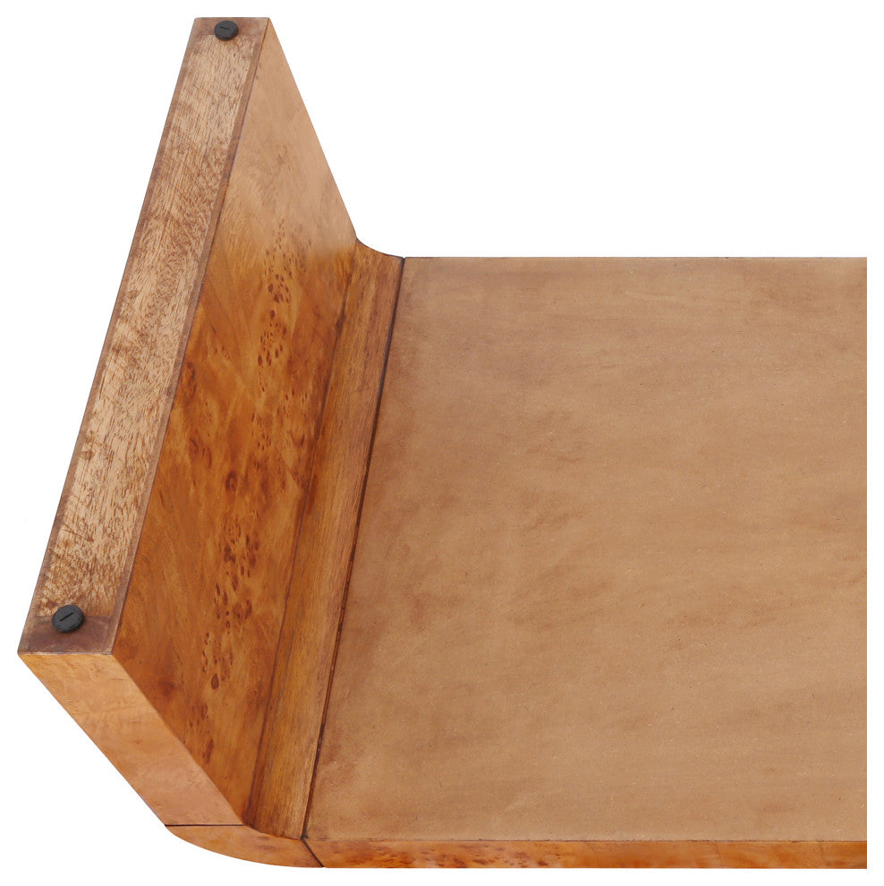Adriel Burl Wood Coffee Table, Golden Brown Burl