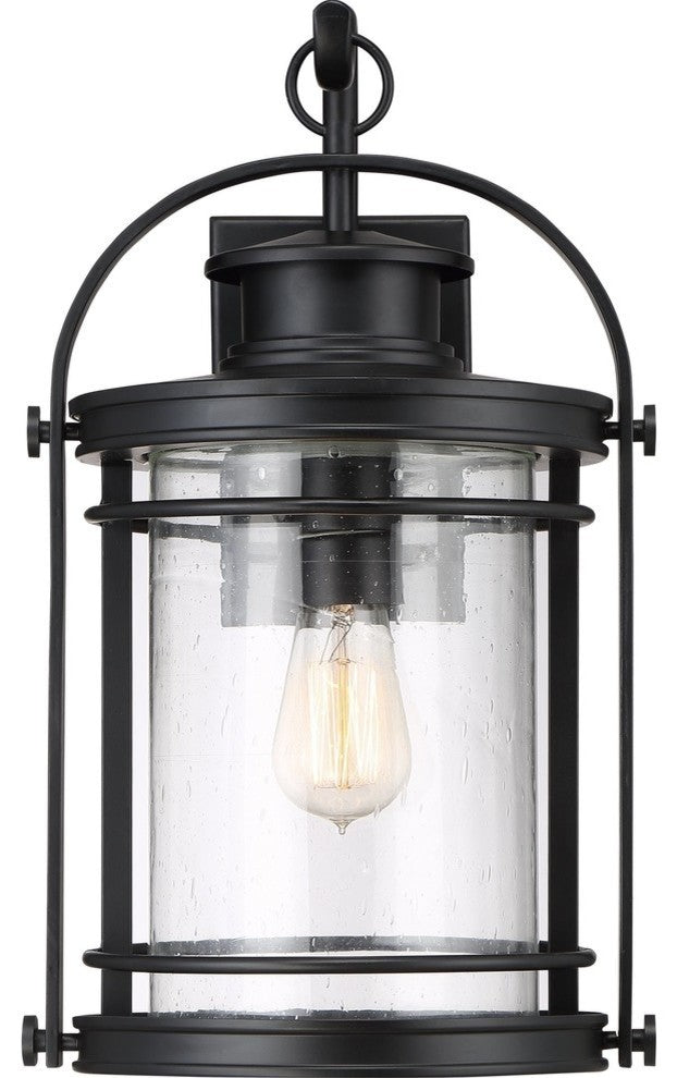 Quoizel BKR8410K One Light Outdoor Wall Lantern Booker Mystic Black
